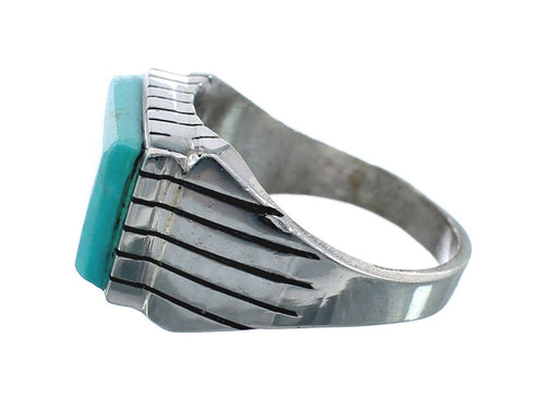 Native American Sterling Silver And Turquoise Ring Size 12 JX126929